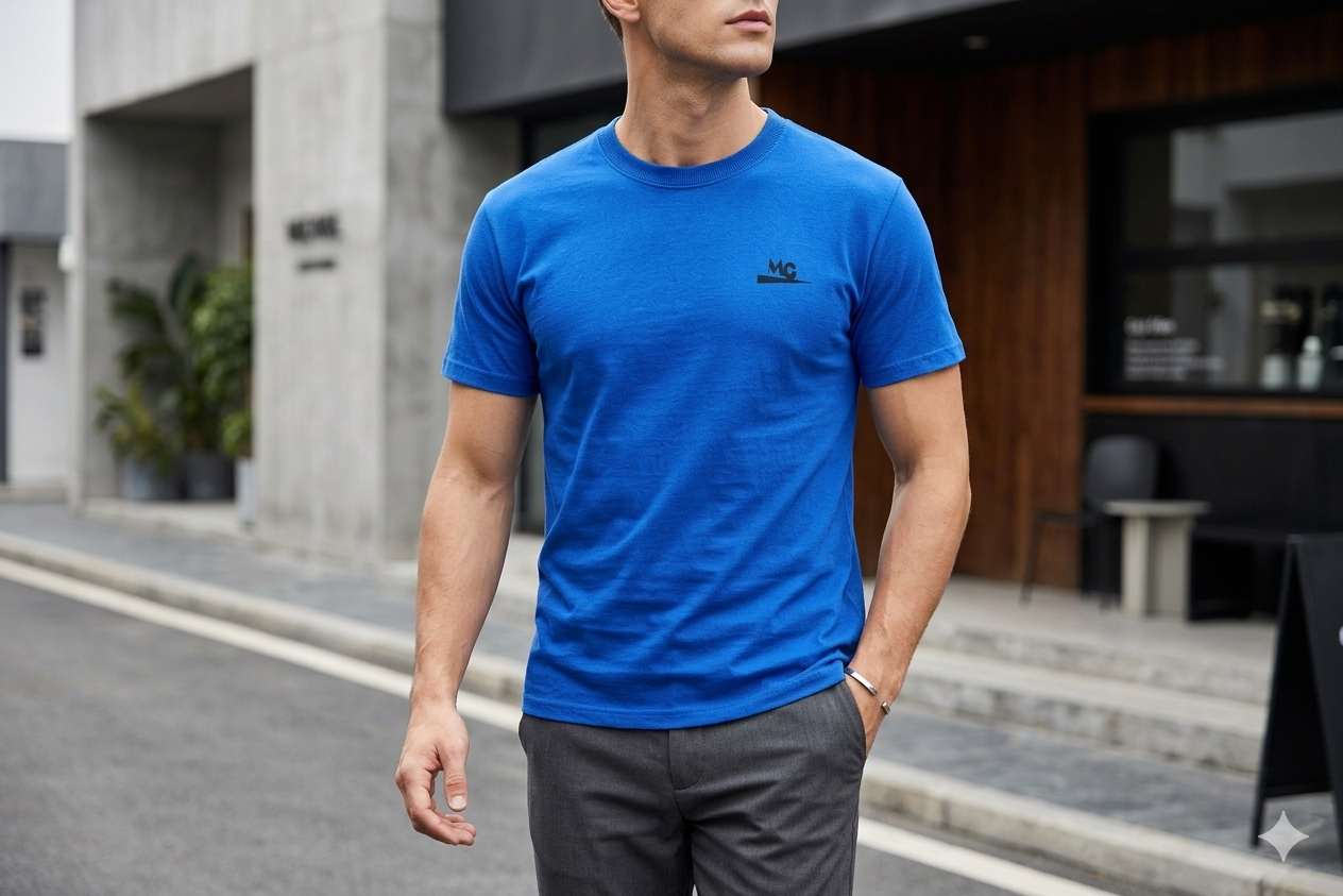 T-Shirt manches courte MC Vêtements Bleu Royal