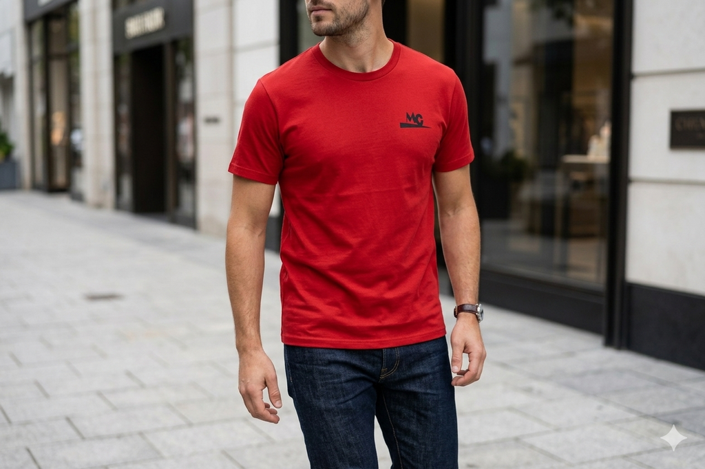 T-shirt à manches courte MC Vêtements Deep Red