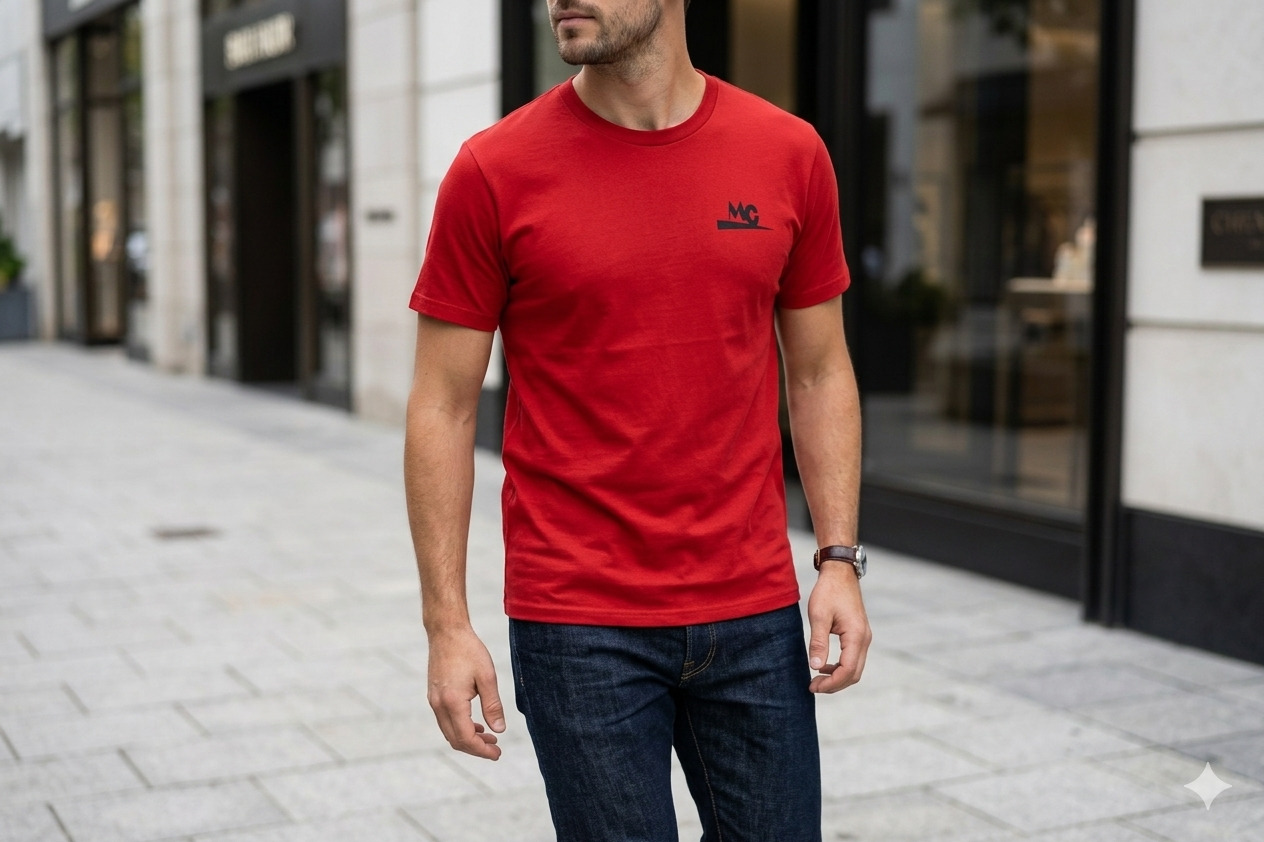 T-shirt à manches courte MC Vêtements Deep Red
